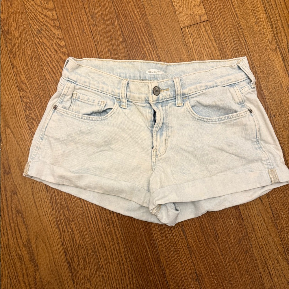 Light wash Jean short